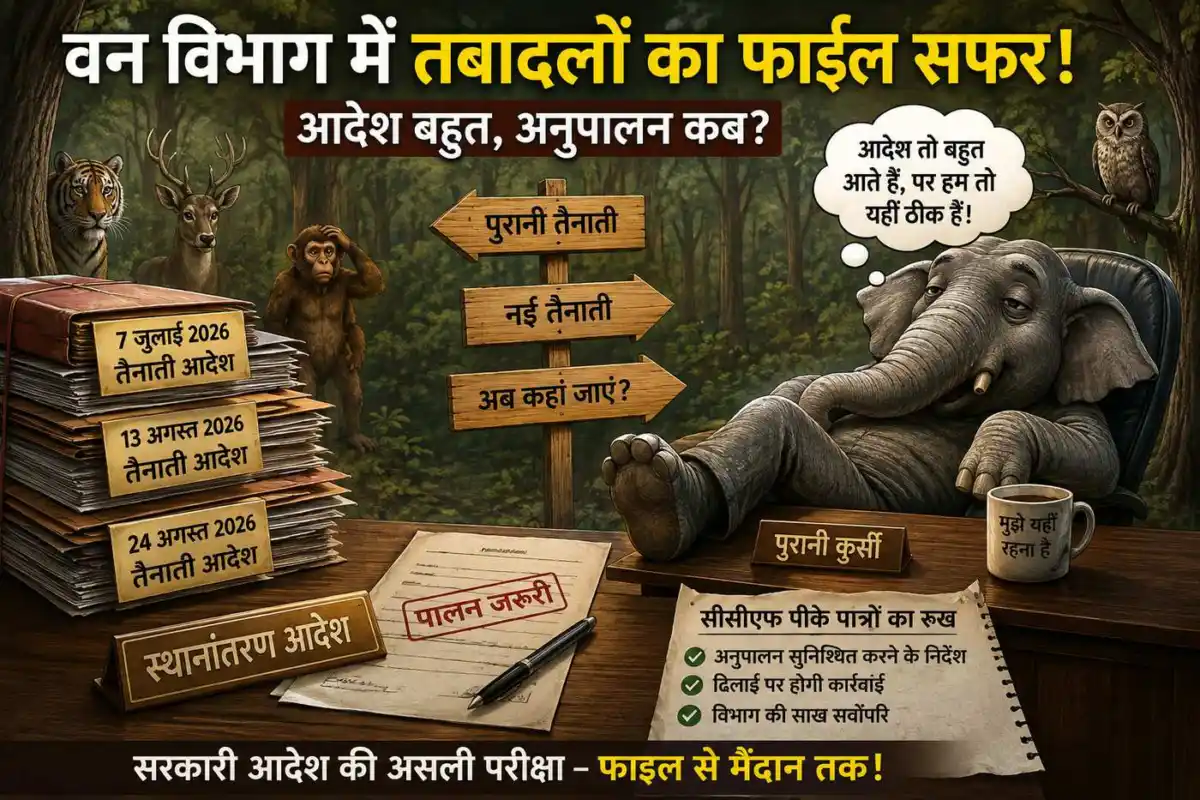 हजूर 👉उत्तराखंड वन विभाग में तबादलों की आंधी कागजों पर ही थमी👉CCF पीके पात्रो का कड़ा रुख 👉अनुशासनहीनता पर दी सख्त कार्रवाई की चेतावनी